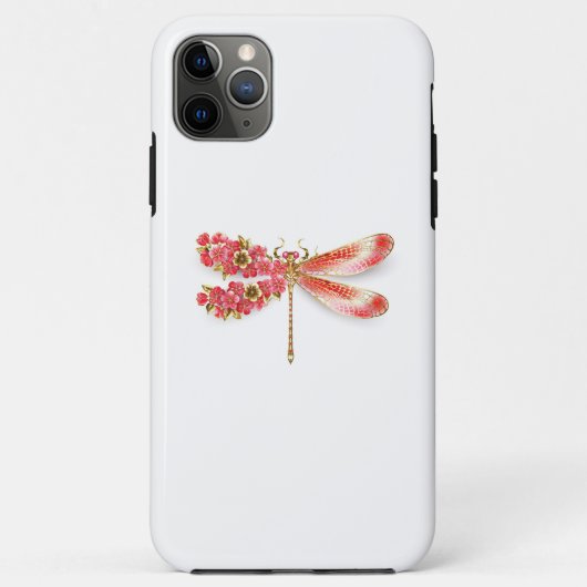 Blume Dragonfly mit Schmucksakura Case-Mate iPhone Hülle (Rückseite)