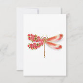 Blume Dragonfly mit Schmucksakura Dankeskarte (Vorderseite)