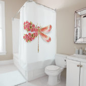 Blume Dragonfly mit Schmucksakura Duschvorhang (Beispiel)