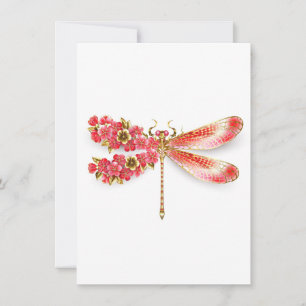 Blume Dragonfly mit Schmucksakura Einladung