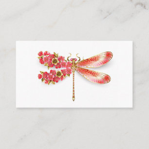 Blume Dragonfly mit Schmucksakura Empfehlungskarte