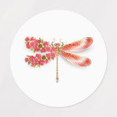 Blume Dragonfly mit Schmucksakura Etiketten (Design 2)