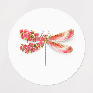 Blume Dragonfly mit Schmucksakura Etiketten