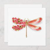Blume Dragonfly mit Schmucksakura Feiertagskarte (Vorne/Hinten)