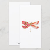 Blume Dragonfly mit Schmucksakura Feiertagskarte (Vorne/Hinten)