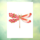 Blume Dragonfly mit Schmucksakura Fensteraufkleber (Blatt 3)