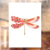 Blume Dragonfly mit Schmucksakura Fensteraufkleber (Blatt 2)