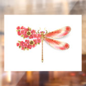 Blume Dragonfly mit Schmucksakura Fensteraufkleber (Blatt 2)