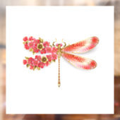 Blume Dragonfly mit Schmucksakura Fensteraufkleber (Blatt 2)