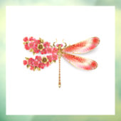 Blume Dragonfly mit Schmucksakura Fensteraufkleber (Blatt 3)