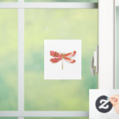 Blume Dragonfly mit Schmucksakura Fensteraufkleber (Zuhause)
