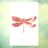 Blume Dragonfly mit Schmucksakura Fensteraufkleber (Blatt 3)