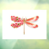 Blume Dragonfly mit Schmucksakura Fensteraufkleber (Blatt 3)