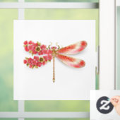 Blume Dragonfly mit Schmucksakura Fensteraufkleber (Zuhause)