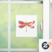 Blume Dragonfly mit Schmucksakura Fensteraufkleber (Zuhause)