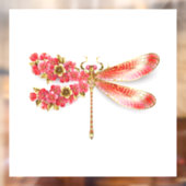 Blume Dragonfly mit Schmucksakura Fensteraufkleber (Blatt 2)