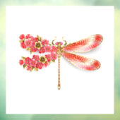 Blume Dragonfly mit Schmucksakura Fensteraufkleber (Blatt 3)
