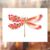 Blume Dragonfly mit Schmucksakura Fensteraufkleber (Blatt 2)