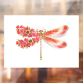 Blume Dragonfly mit Schmucksakura Fensteraufkleber (Blatt 2)