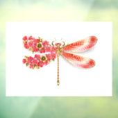Blume Dragonfly mit Schmucksakura Fensteraufkleber (Blatt 3)