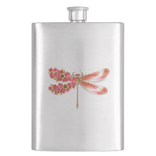 Blume Dragonfly mit Schmucksakura Flachmann