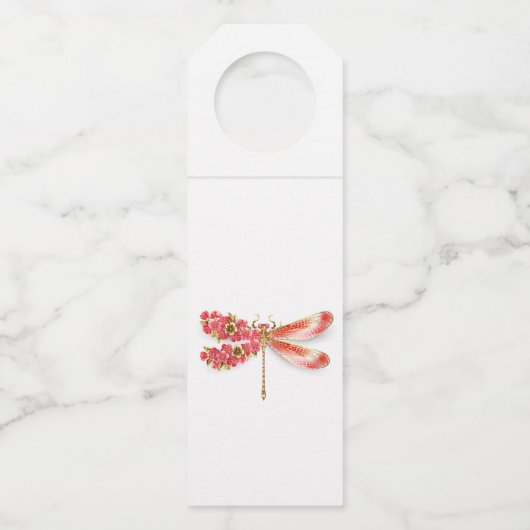 Blume Dragonfly mit Schmucksakura Flaschenanhänger (Vorderseite)