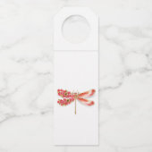 Blume Dragonfly mit Schmucksakura Flaschenanhänger (Rückseite)