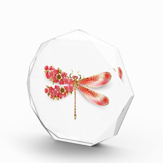 Blume Dragonfly mit Schmucksakura Fotoblock (Rechts)