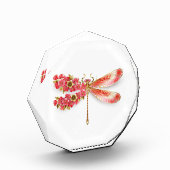 Blume Dragonfly mit Schmucksakura Fotoblock (Links)