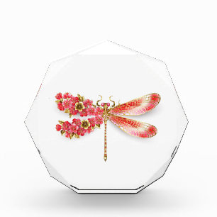 Blume Dragonfly mit Schmucksakura Fotoblock