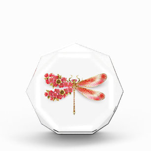 Blume Dragonfly mit Schmucksakura Fotoblock