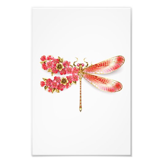 Blume Dragonfly mit Schmucksakura Fotodruck (Vorne)