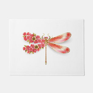 Blume Dragonfly mit Schmucksakura Fußmatte