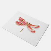 Blume Dragonfly mit Schmucksakura Fußmatte (Schrägansicht)