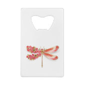 Blume Dragonfly mit Schmucksakura Geldbeutel Flaschenöffner (Rückseite)