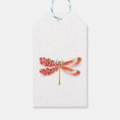 Blume Dragonfly mit Schmucksakura Geschenkanhänger (Rückseite)