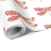 Blume Dragonfly mit Schmucksakura Geschenkpapier (Rolleneckpunkt)
