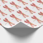Blume Dragonfly mit Schmucksakura Geschenkpapier (Ecke)