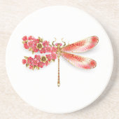 Blume Dragonfly mit Schmucksakura Getränkeuntersetzer (Vorne)