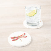 Blume Dragonfly mit Schmucksakura Getränkeuntersetzer (Seite)