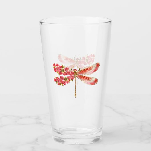Blume Dragonfly mit Schmucksakura Glas (Vorderseite)
