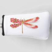 Blume Dragonfly mit Schmucksakura Golf Headcover (Vorderseite)