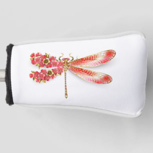 Blume Dragonfly mit Schmucksakura Golf Headcover