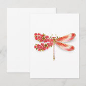 Blume Dragonfly mit Schmucksakura Hinweiskarte (Vorne/Hinten)
