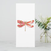Blume Dragonfly mit Schmucksakura Hinweiskarte (Stehend Vorderseite)