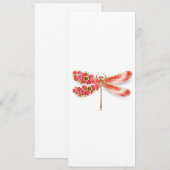 Blume Dragonfly mit Schmucksakura Hinweiskarte (Vorne/Hinten)