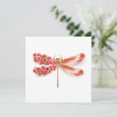 Blume Dragonfly mit Schmucksakura Karte (Stehend Vorderseite)