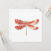 Blume Dragonfly mit Schmucksakura Karte (Vorderseite/Rückseite Beispiel)