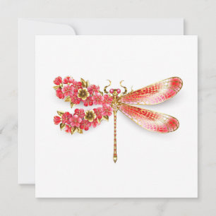 Blume Dragonfly mit Schmucksakura Karte