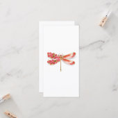 Blume Dragonfly mit Schmucksakura Karte (Vorderseite/Rückseite Beispiel)
